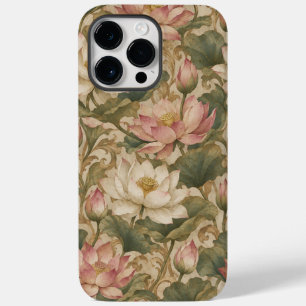 Funda Para iPhone 14 Pro Max De Case-Mate Patrón floral botánico de loto de agua vintage