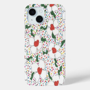 Funda Para iPhone 15 Patrón floral clásico