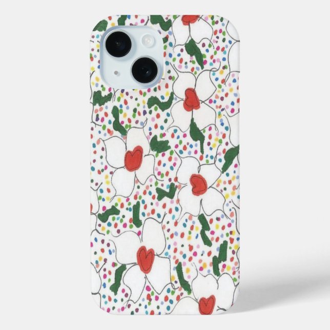 Funda De Case-Mate Para iPhone Patrón floral clásico (Reverso )