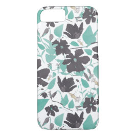 Funda Para iPhone 8/7 Patrón Floral Clematis Chocolate Mint