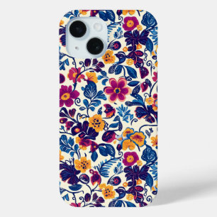Funda Para iPhone 15 Patrón floral colorido