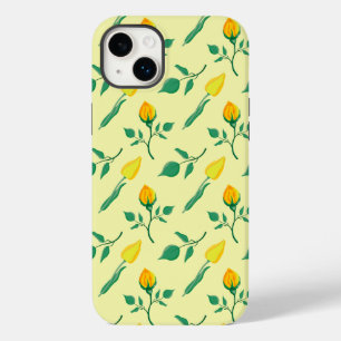 Funda Para iPhone 14 Plus De Case-Mate Patrón floral con flores amarillas de rosa y tulip