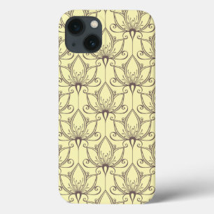 Funda Para iPhone 13 Patrón floral crema