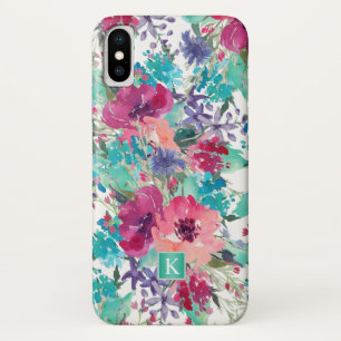 title_seo2 Patrón floral de acuarela de moda con monograma