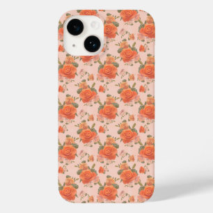 Funda Para iPhone 14 De Case-Mate patrón floral de boda de primavera de color rosa n
