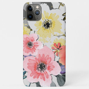 Funda Para iPhone 11 Pro Max Patrón floral de color de agua vintage #2