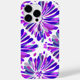 Funda Para iPhone 14 Pro Max De Case-Mate Patrón floral de crisantemo gris rosa morado