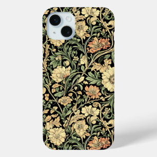 Funda Para iPhone 15 Mini patrón floral de estilo victoriano