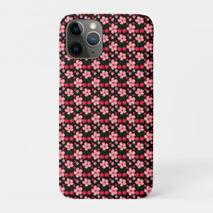 Funda Para iPhone 11 Pro Patrón floral de flor de cerezo, flores rosadas