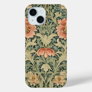 Funda Para iPhone 15 Patrón floral de madreselva antiguo de William Mor