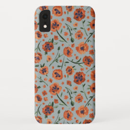 Funda Para iPhone XR Patrón floral de Poppies