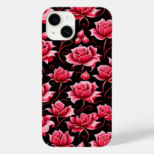 Funda Para iPhone 14 De Case-Mate Patrón floral de rosas rojas románticas