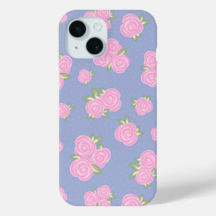 Funda Para iPhone 15 patrón floral de rosas vintage