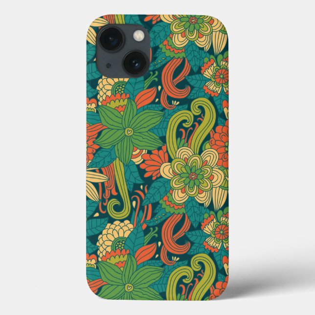 Funda De Case-Mate Para iPhone Patrón floral de verano (Reverso)