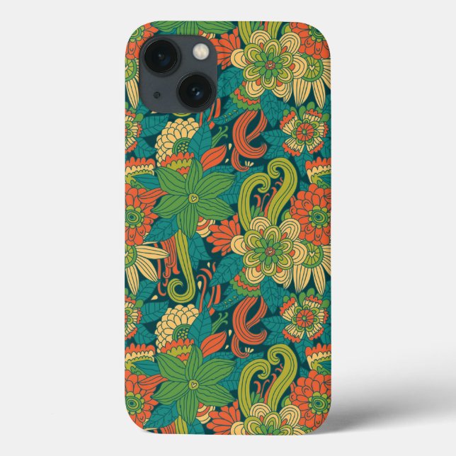 Funda De Case-Mate Para iPhone Patrón floral de verano (Reverso)