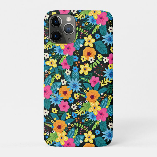Funda De Case-Mate Para iPhone Patrón floral de vibrante Ditsy-43785 (Reverso)