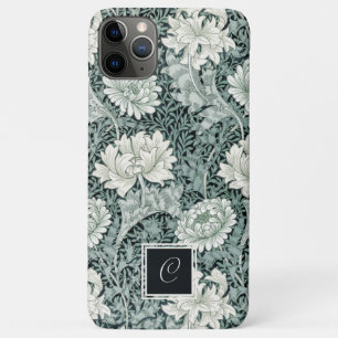 Funda Para iPhone 11 Pro Max Patrón floral de William Morris Anemone y monogram