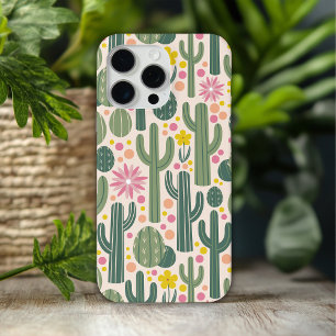 Funda Para iPhone 15 Pro Max Patrón floral del desierto de cactus de vaquera oc