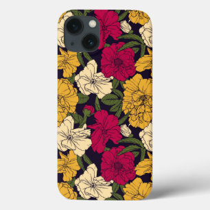 Funda Para iPhone 13 Patrón floral elegante