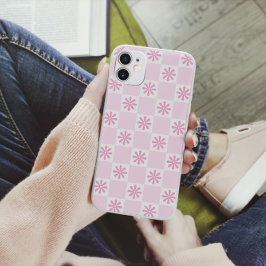 Funda Para iPhone 14 De Case-Mate Patrón Floral Estampado de Cuadros Rosa Retro