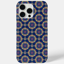 Funda Para iPhone 15 Pro Max Patrón floral geométrico de Moda Boho