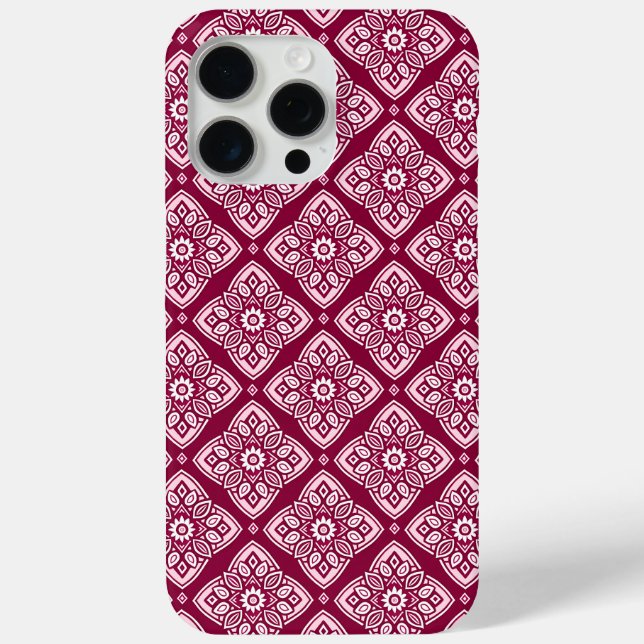 Funda De Case-Mate Para iPhone Patrón floral geométrico elegante Boho (Reverso )