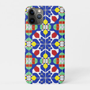 Funda Para iPhone 11 Pro Patrón floral geométrico inspirado en colores