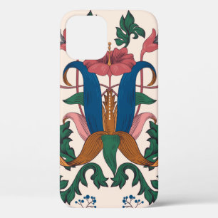 Funda Para iPhone 12 Patrón floral inmaculado. Flora Art Nouveau