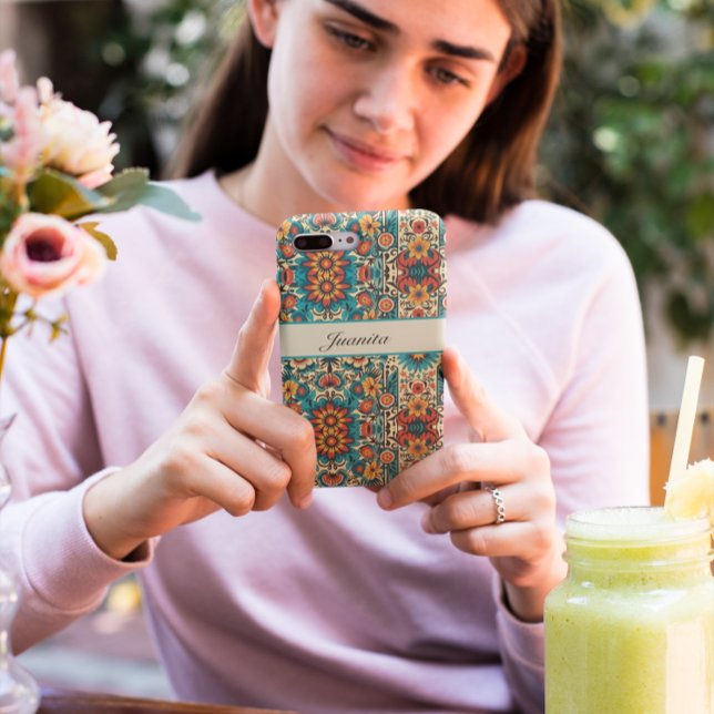 Funda De Case-Mate Para iPhone Patrón floral mexicano, personalizable (Subido por el creador)