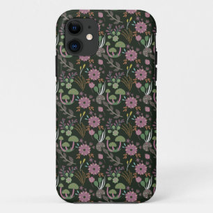 Funda Para iPhone 11 Patrón floral oscuro