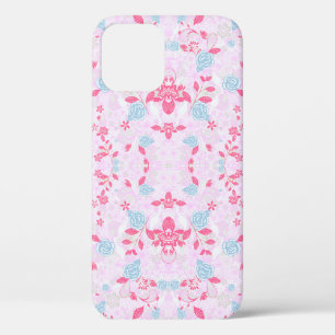 Funda Para iPhone 12 Patrón floral pastel de colores vivos