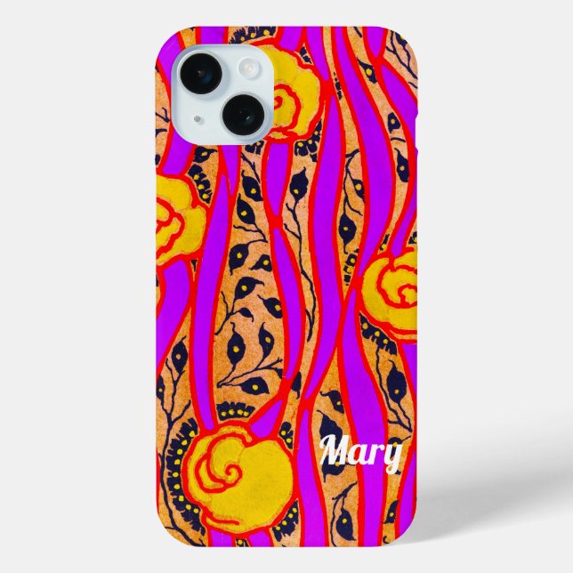 Funda De Case-Mate Para iPhone Patrón floral PERSONALIZADO (Reverso )