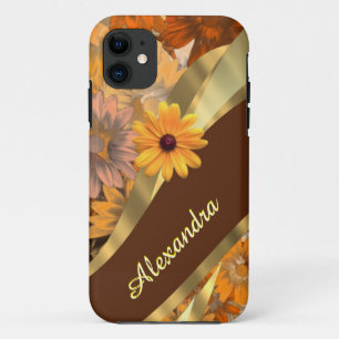 Funda Para iPhone 11 patrón floral personalizado de color otoño de boni