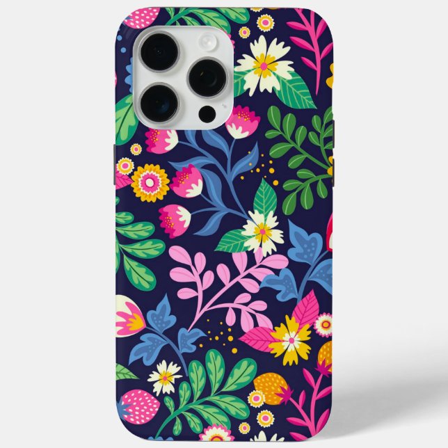 Funda De Case-Mate Para iPhone Patrón floral pintado de mano exótica-48330 (Reverso )