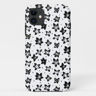 Funda Para iPhone 11 Patrón floral reconstruido - Gótico acromático