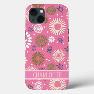 Funda Para iPhone 13 Patrón floral retro