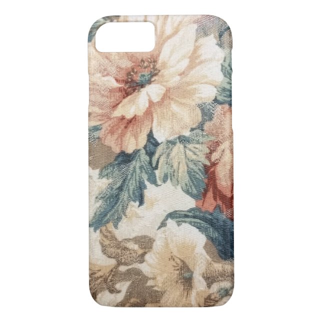 Funda De Case-Mate Para iPhone patrón floral retro (Reverso)