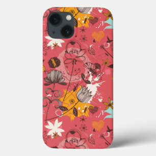 Funda Para iPhone 13 Patrón floral retro 2