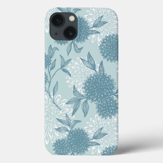 Funda De Case-Mate Para iPhone Patrón floral retro 2 3 (Reverso)