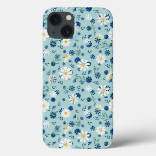 Funda Para iPhone 13 Patrón floral retro con margaritas.