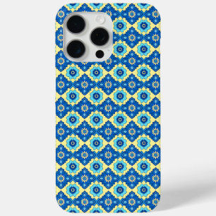 Funda Para iPhone 15 Pro Max Patrón floral retro geométrico decorativo