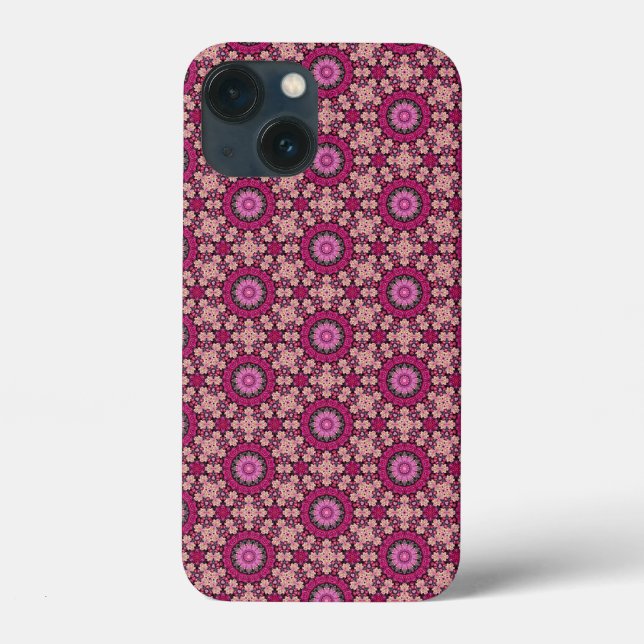 Funda De Case-Mate Para iPhone Patrón floral rosa (Reverso )