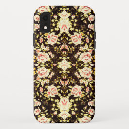 Funda Para iPhone XR Patrón floral rosa bonito, amarillo