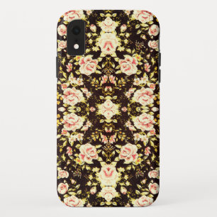 Funda Para iPhone XR Patrón floral rosa bonito, amarillo