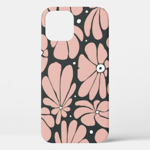 Funda Para iPhone 12 Patrón floral sin brillo con sangre grande estiliz