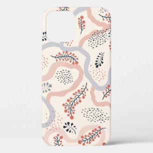 Funda Para iPhone 12 Patrón floral sin fisuras. Flor artística dibujada