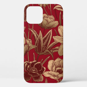 Funda Para iPhone 12 Patrón floral sin fisuras. Fondo de primavera de c