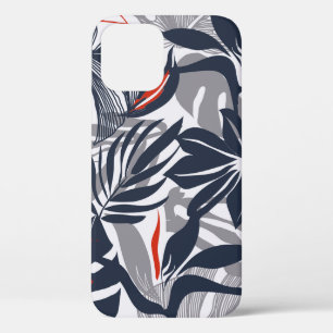 Funda Para iPhone 12 Patrón floral sin foco de plantas de selva exótica
