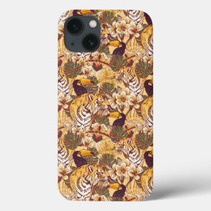title_seo2 Patrón floral tropical con tigre