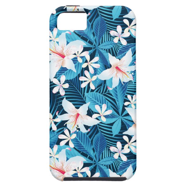 Funda De Case-Mate Para iPhone Patrón floral tropical Hibiscus (Atrás)